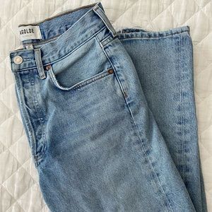 AGOLDE 90’s Crop Mid Rise Loose Straight Jeans